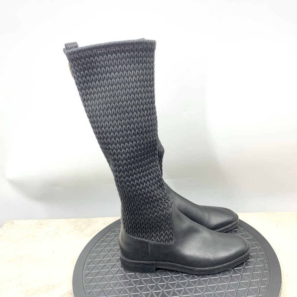 Cole Haan Lexi Grand Stretch Boots Women Size 6.5 Shoes Black Leather Tall‎